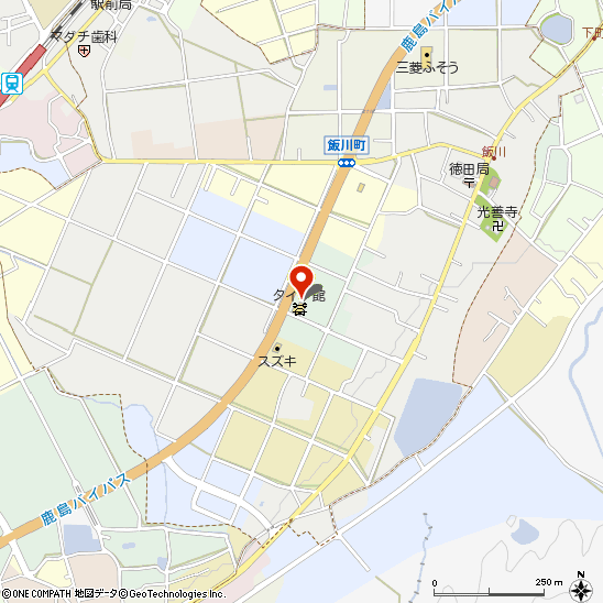 タイヤ館七尾付近の地図